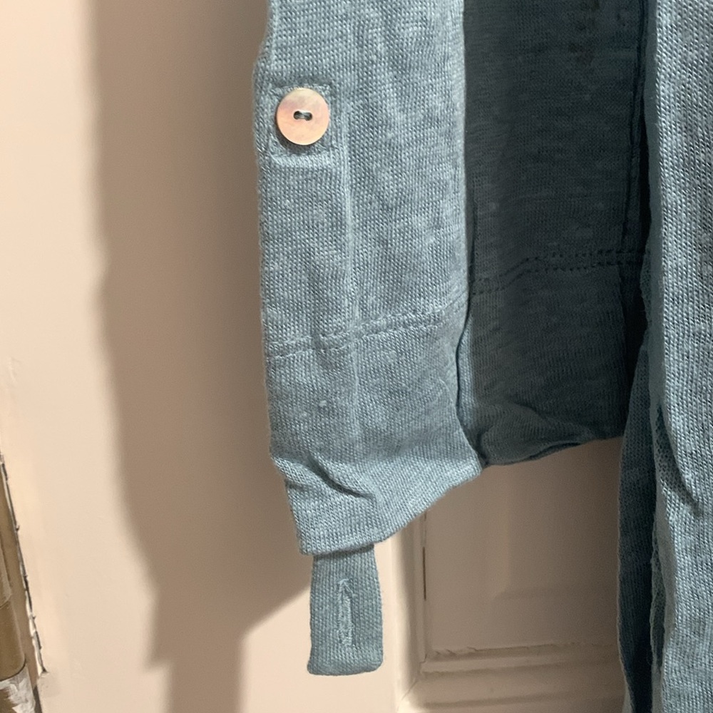 Women’s Linen Hooded Cardigan - Picture 8 of 12